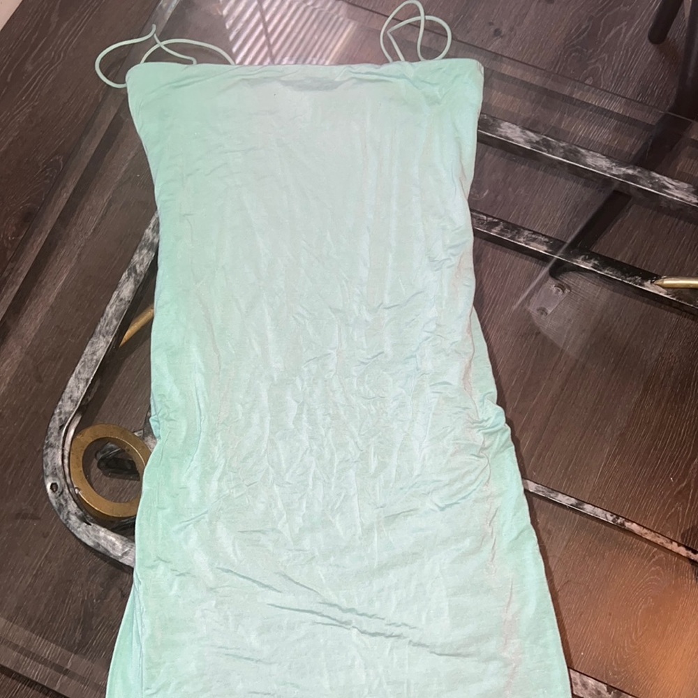 Fashion Nova teal colored mini dress